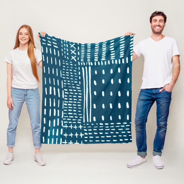 Couverture Polaire Sashiko Stitches (En situation)