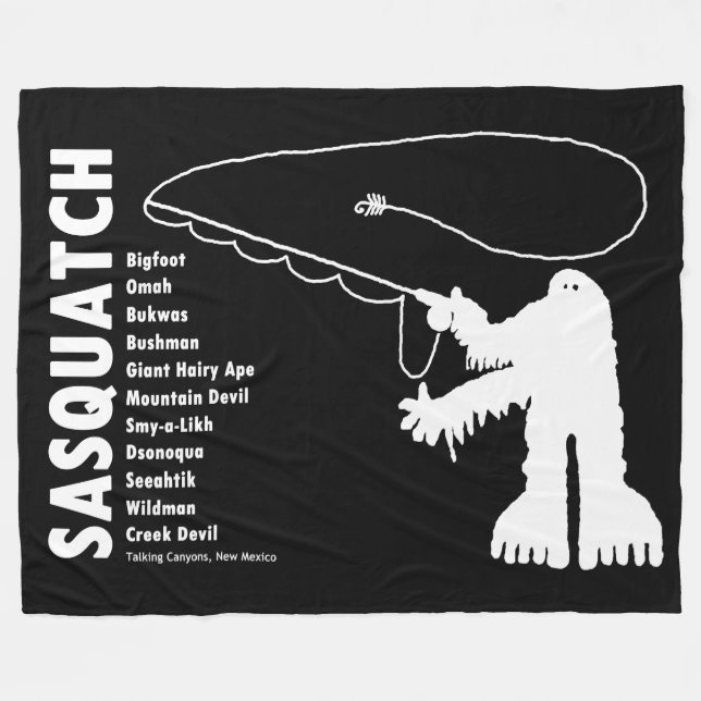 Couverture Polaire Sasquatch Angler Petroglyph (Devant (Horizontal))