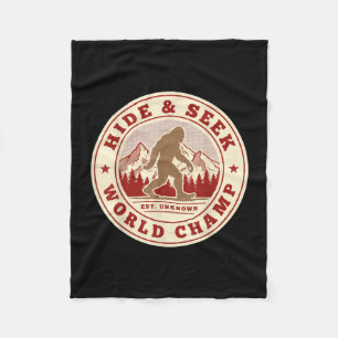 Couverture Polaire Sasquatch champion du monde de cache-cache Bigfoot