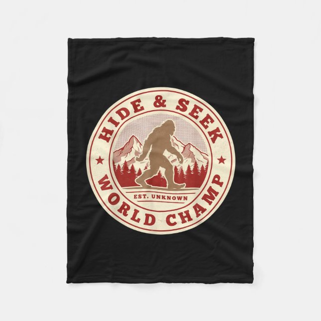 Couverture Polaire Sasquatch champion du monde de cache-cache Bigfoot (Devant)