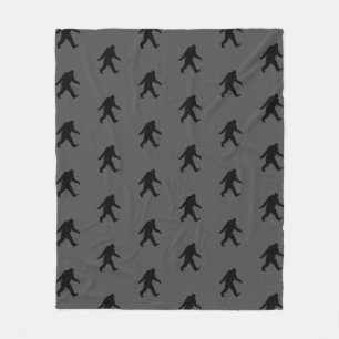 Couverture Polaire Sasquatch Motif des silhouettes de Bigfoot