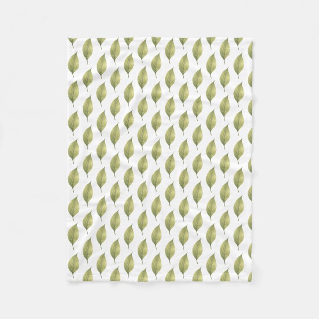 Couverture Polaire Sauge Feuilles Murmurantes (Devant)