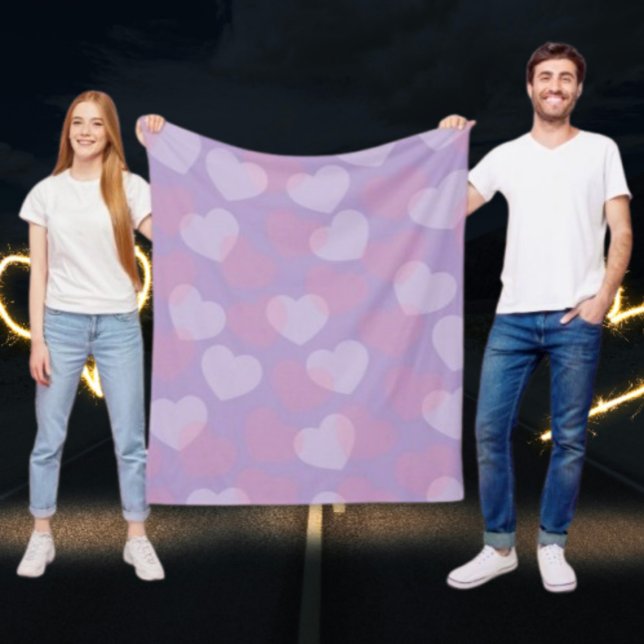 Couverture Polaire Saupoudrer | Coeur lavande (Créateur téléchargé)