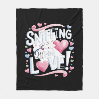 Couverture Polaire Saupoudrer pour l'amour ! Chien
