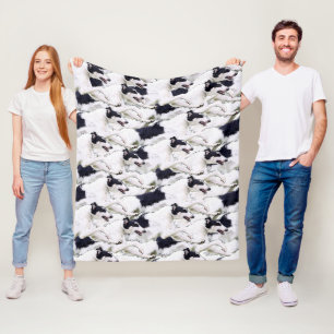 Couverture Polaire Saut du jet d'ouatine de peluche de barzoï