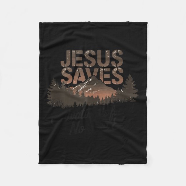 Couverture Polaire Sauvé par Jésus  (Devant)