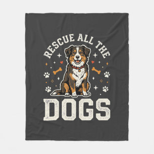 Couverture Polaire Sauver Tous Les Chiens Vintage Chien