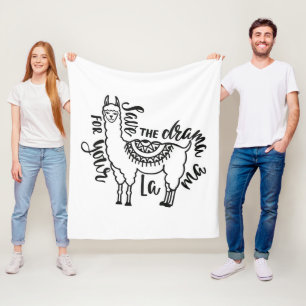 Couverture Polaire Sauvez le drame pour votre lama
