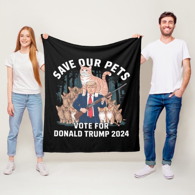 Couverture Polaire Sauvez nos animaux 2024 Président Trump Politique (En situation)