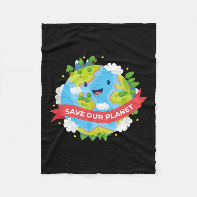 Couverture Polaire Sauvez notre planète Terre Mère Protection De l'en (Devant)