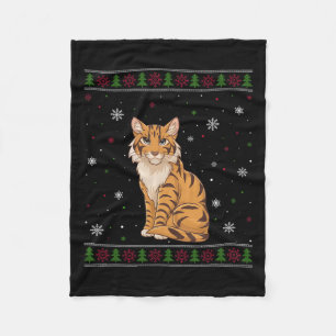 Couverture Polaire Savannah Chat Chandail de Noël Hommes Femmes Enfan