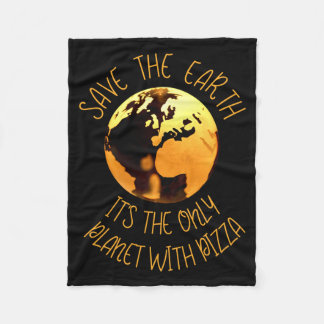 Couverture Polaire Save The Earth Only Planet With Pizza Funny Earth 