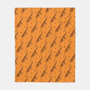 Couverture Polaire Saxophone Automne Saxophoniste Musicien de Jazz