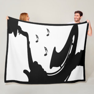 Couverture Polaire Saxophone surréaliste
