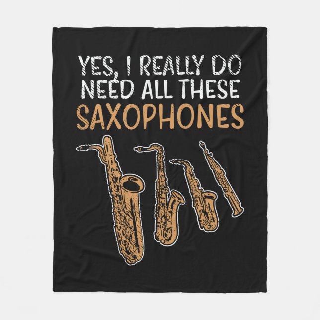 Couverture Polaire Saxophone Types (Devant)