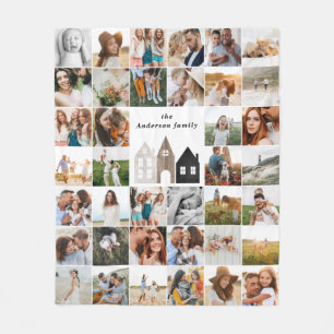 Couverture Polaire Scandi photo moderne élégant Noël