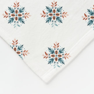Couverture Polaire Scandinave Folk Snowflake Motiv Motif