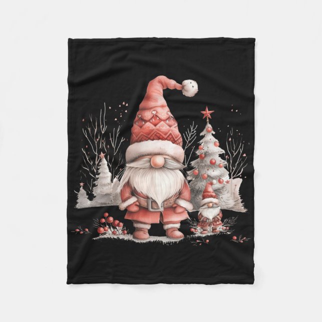Couverture Polaire Scandinavian Christmas Gnome Red Berries T Shirt  (Devant)