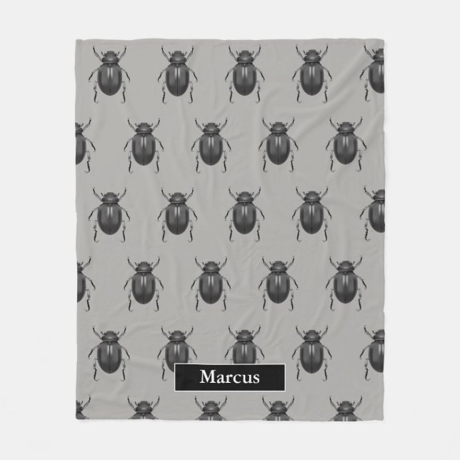 Couverture Polaire Scarabes égyptiens gris (Devant)