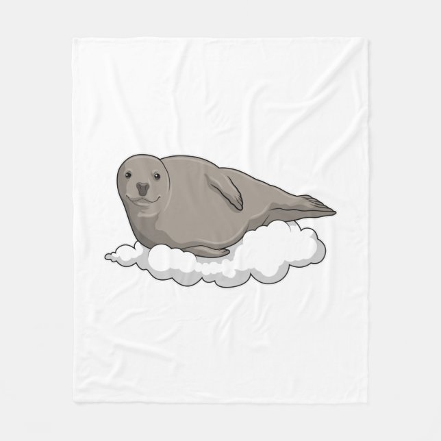 Couverture Polaire Sceau sur les nuages (Devant)