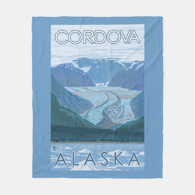 Couverture Polaire Scène de glacier - Cordova, Alaska (Devant)