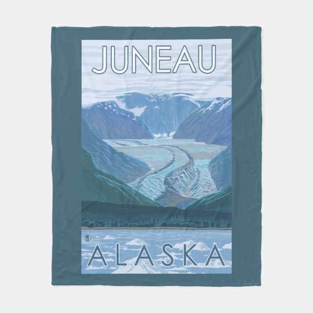 Couverture Polaire Scène de glacier - Juneau, Alaska (Devant)
