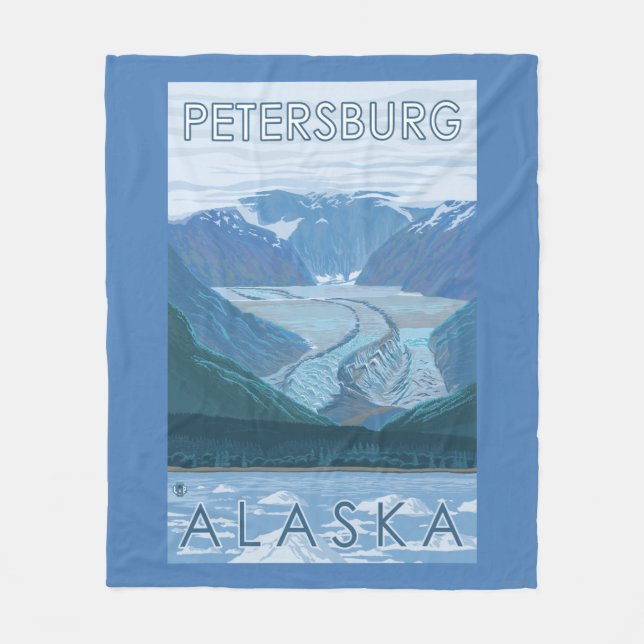 Couverture Polaire Scène de glacier - Pétersbourg, Alaska (Devant)