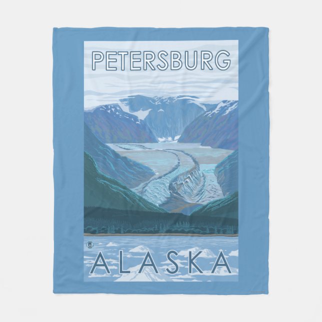 Couverture Polaire Scène de glacier - Pétersbourg, Alaska (Devant)