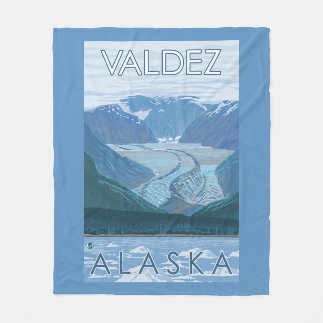 Couverture Polaire Scène de glacier - Valdez, Alaska (Devant)
