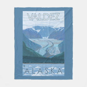 Couverture Polaire Scène de glacier - Valdez, Alaska