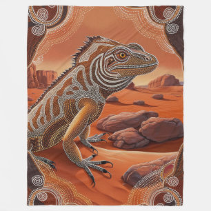 Couverture Polaire Scène de la faune australienne Iguana Lizard