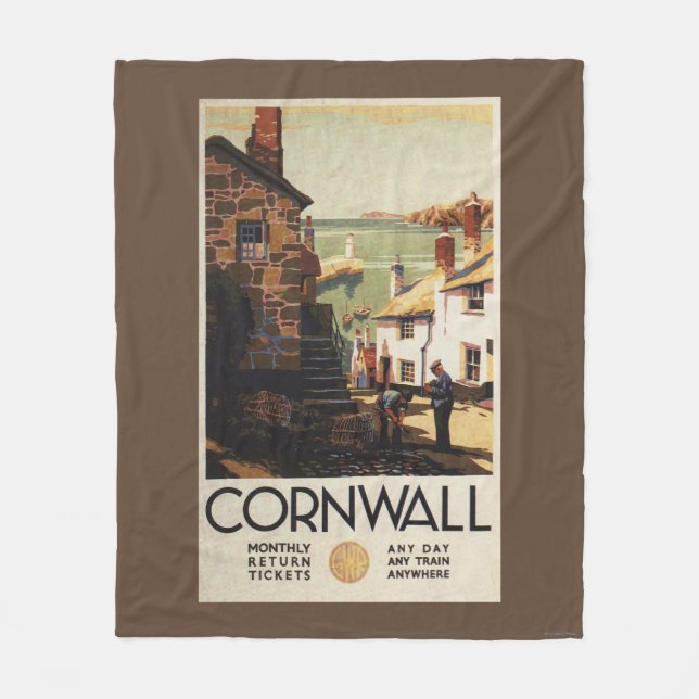 Couverture Polaire Scène de rue avec deux hommes travaillant le (Devant)