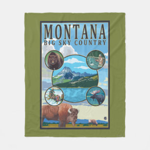 Couverture Polaire Scènes d'état du Montana