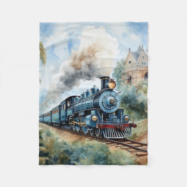 Couverture Polaire Scenic Landscape a Victorian Train (Devant)