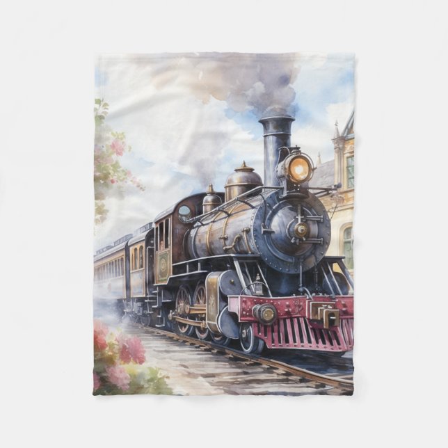 Couverture Polaire Scenic Landscape a Victorian Train (Devant)
