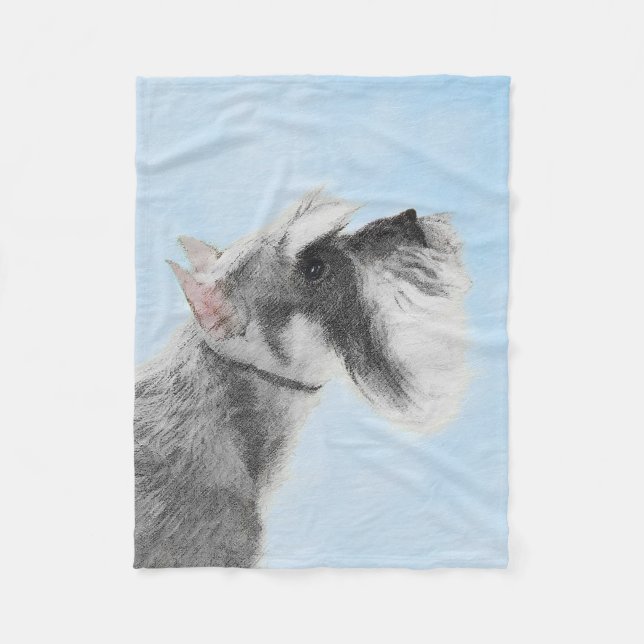 Couverture Polaire Schnauzer (géant, standard) Peinture - Dog Art (Devant)