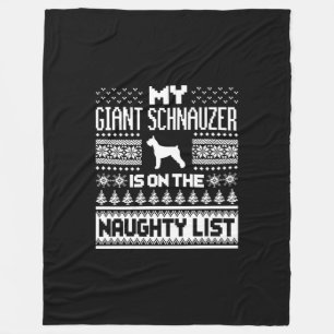 Couverture Polaire schnauzer géant sur la liste coquine chien hideux