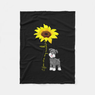 Couverture Polaire Schnauzer sont mon Sunshine Sunflower Schnauzer Ma