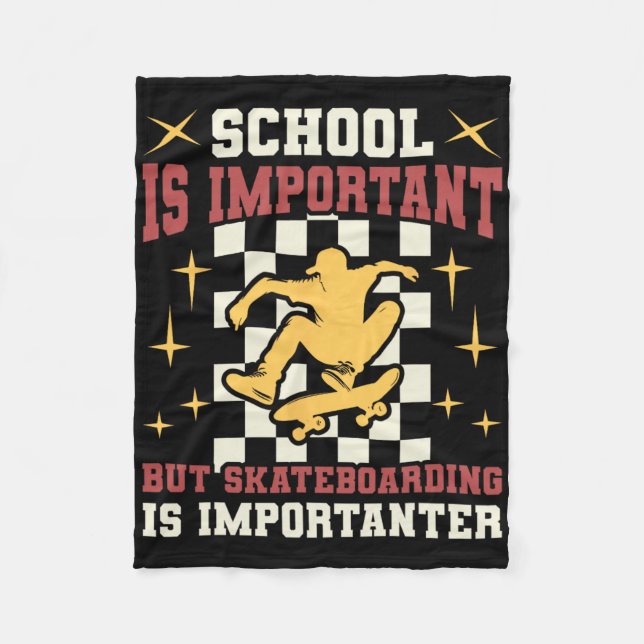 Couverture Polaire School Important But Skateboarding Importanter Ska (Devant)