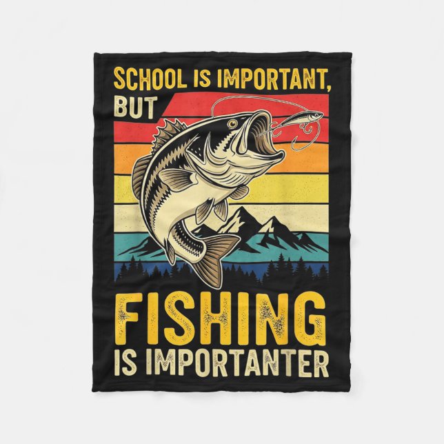 Couverture Polaire School Is Imrtant But Fishing Is Imrtanter Fish B  (Devant)