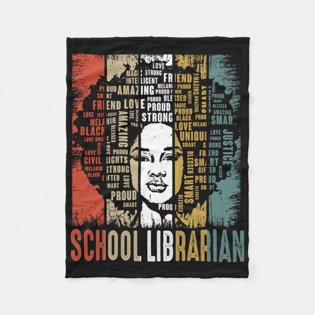 Couverture Polaire School Librarian Afro African American Black Histo (Devant)
