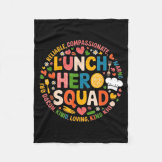 Couverture Polaire School Lunch Hero Squad Funny Cafeteria Workers _1