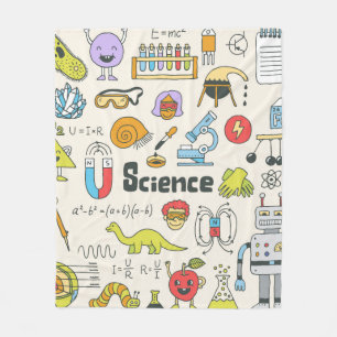 Couverture Polaire School science doodle set 1. Hand drawn vintage il