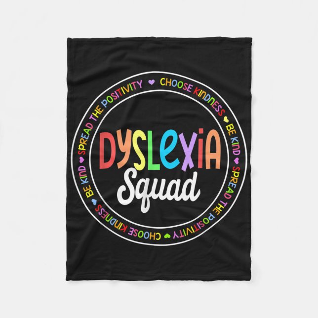 Couverture Polaire School Support Dyslexia Squad Awareness Month Teac (Devant)