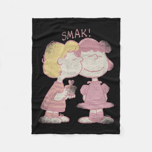 Couverture Polaire Schroeder &amp; Lucy Valentine's Day Kiss  (Devant)