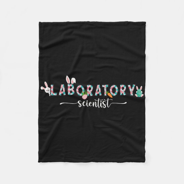 Couverture Polaire Scientifique de laboratoire Lapin de Pâques techni (Devant)