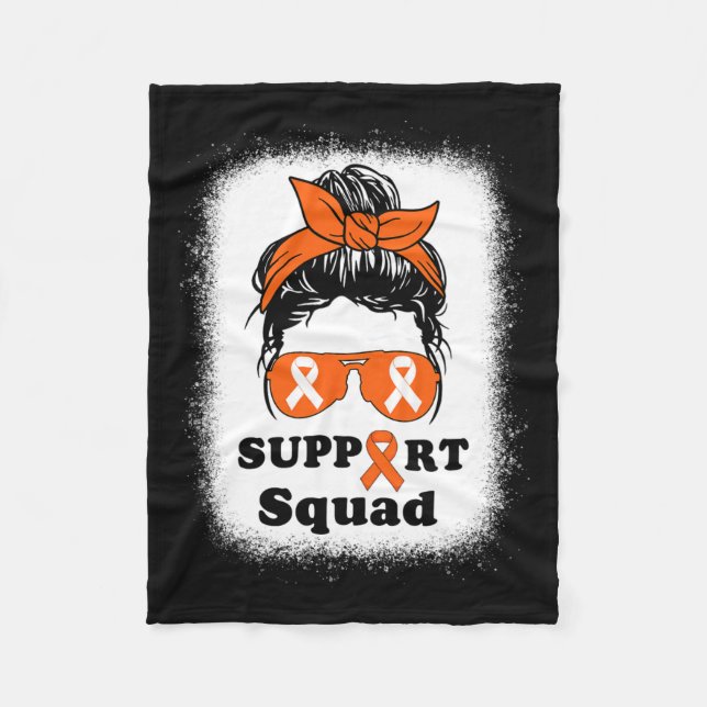Couverture Polaire Sclérose Sensibilisation Messy Bun Support Squad M (Devant)