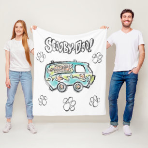 Couverture Polaire Scooby Mystery Machine Sketch
