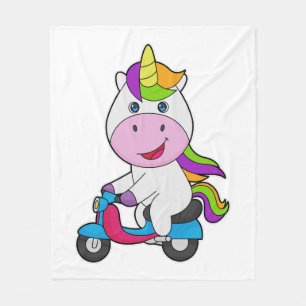 Couverture Polaire Scooter Unicorn
