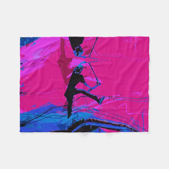 Couverture Polaire Scooting autour - Stunt Scooter Fleece Blanche (Devant (Horizontal))